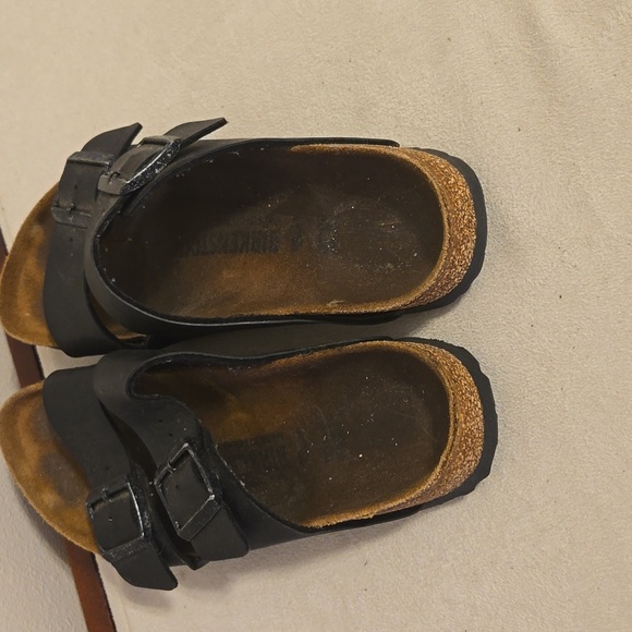 Birkenstock Black Double Strap Sandals Sz 38 L7 M5 - Picture 4 of 6